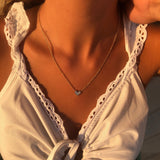 One Way Arrow Diamond Necklace in 14K Yellow Gold Vermeil on Sterling Silver