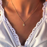 Street Cycle Open Teardrop Diamond Pendant in 14K Yellow Gold Vermeil on Sterling Silver