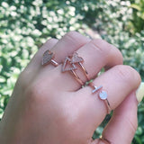 Raindrop Diamond Ring in 14K Rose Gold Vermeil on Sterling Silver